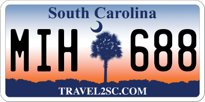 SC license plate MIH688