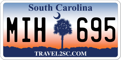 SC license plate MIH695