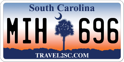 SC license plate MIH696