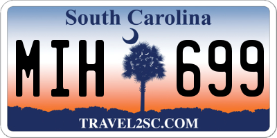 SC license plate MIH699