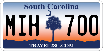 SC license plate MIH700