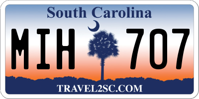 SC license plate MIH707