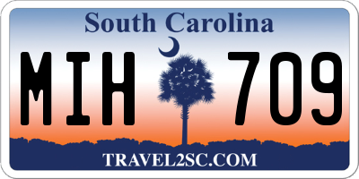 SC license plate MIH709