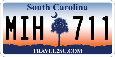SC license plate MIH711