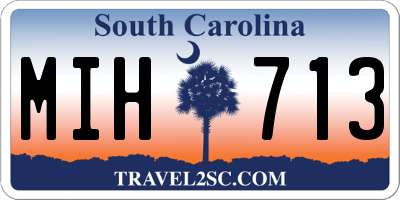 SC license plate MIH713