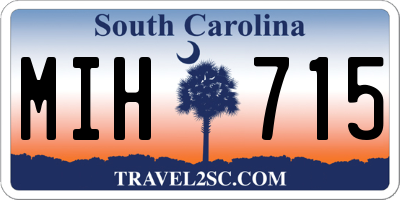 SC license plate MIH715