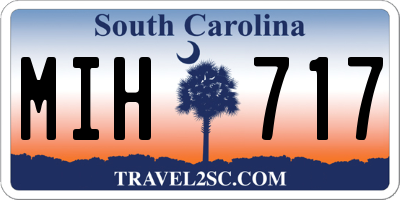 SC license plate MIH717