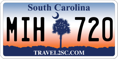SC license plate MIH720