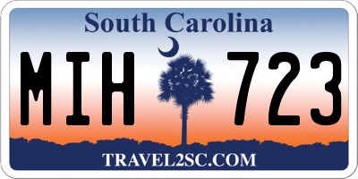 SC license plate MIH723