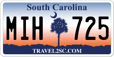 SC license plate MIH725