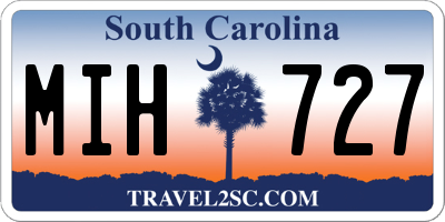 SC license plate MIH727