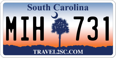 SC license plate MIH731