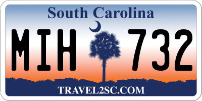 SC license plate MIH732