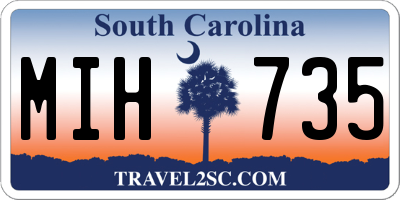 SC license plate MIH735