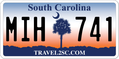 SC license plate MIH741