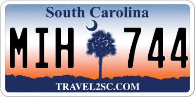 SC license plate MIH744