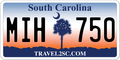 SC license plate MIH750