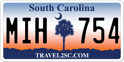 SC license plate MIH754