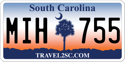 SC license plate MIH755