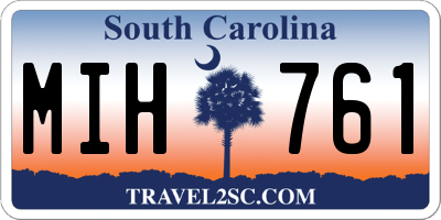 SC license plate MIH761