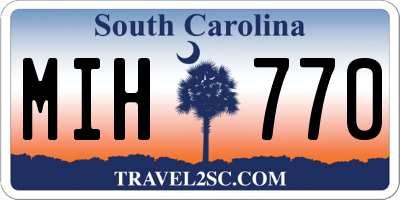SC license plate MIH770