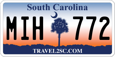 SC license plate MIH772