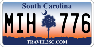 SC license plate MIH776