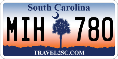 SC license plate MIH780