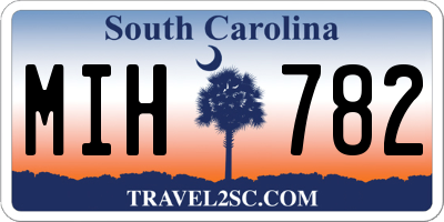 SC license plate MIH782