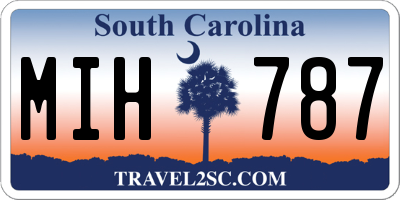 SC license plate MIH787