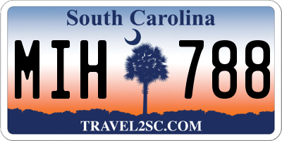 SC license plate MIH788
