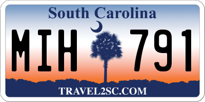 SC license plate MIH791