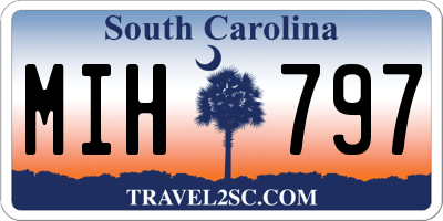 SC license plate MIH797
