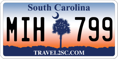 SC license plate MIH799