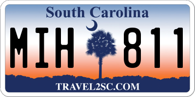 SC license plate MIH811