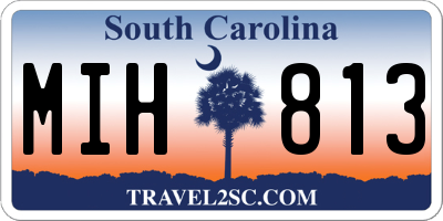 SC license plate MIH813
