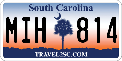 SC license plate MIH814