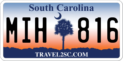 SC license plate MIH816