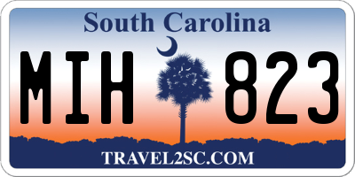 SC license plate MIH823