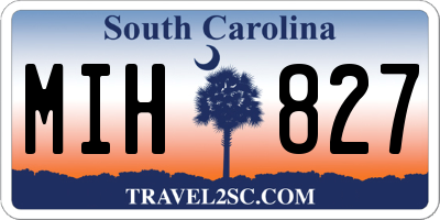 SC license plate MIH827