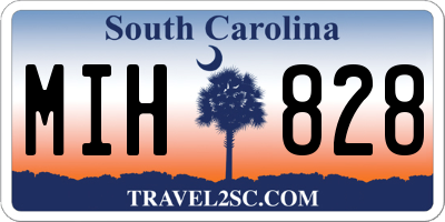 SC license plate MIH828