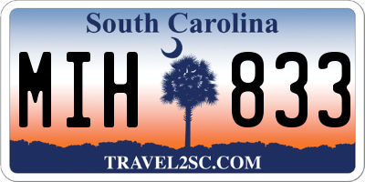 SC license plate MIH833