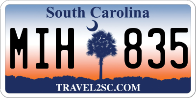 SC license plate MIH835
