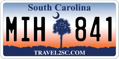 SC license plate MIH841