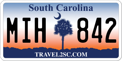 SC license plate MIH842