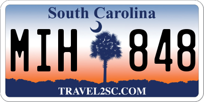 SC license plate MIH848