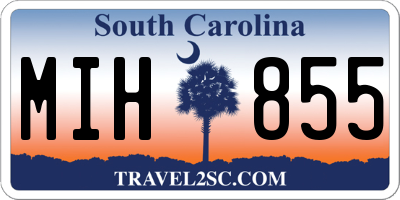 SC license plate MIH855