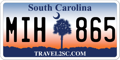 SC license plate MIH865