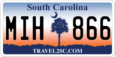 SC license plate MIH866