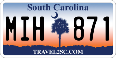 SC license plate MIH871
